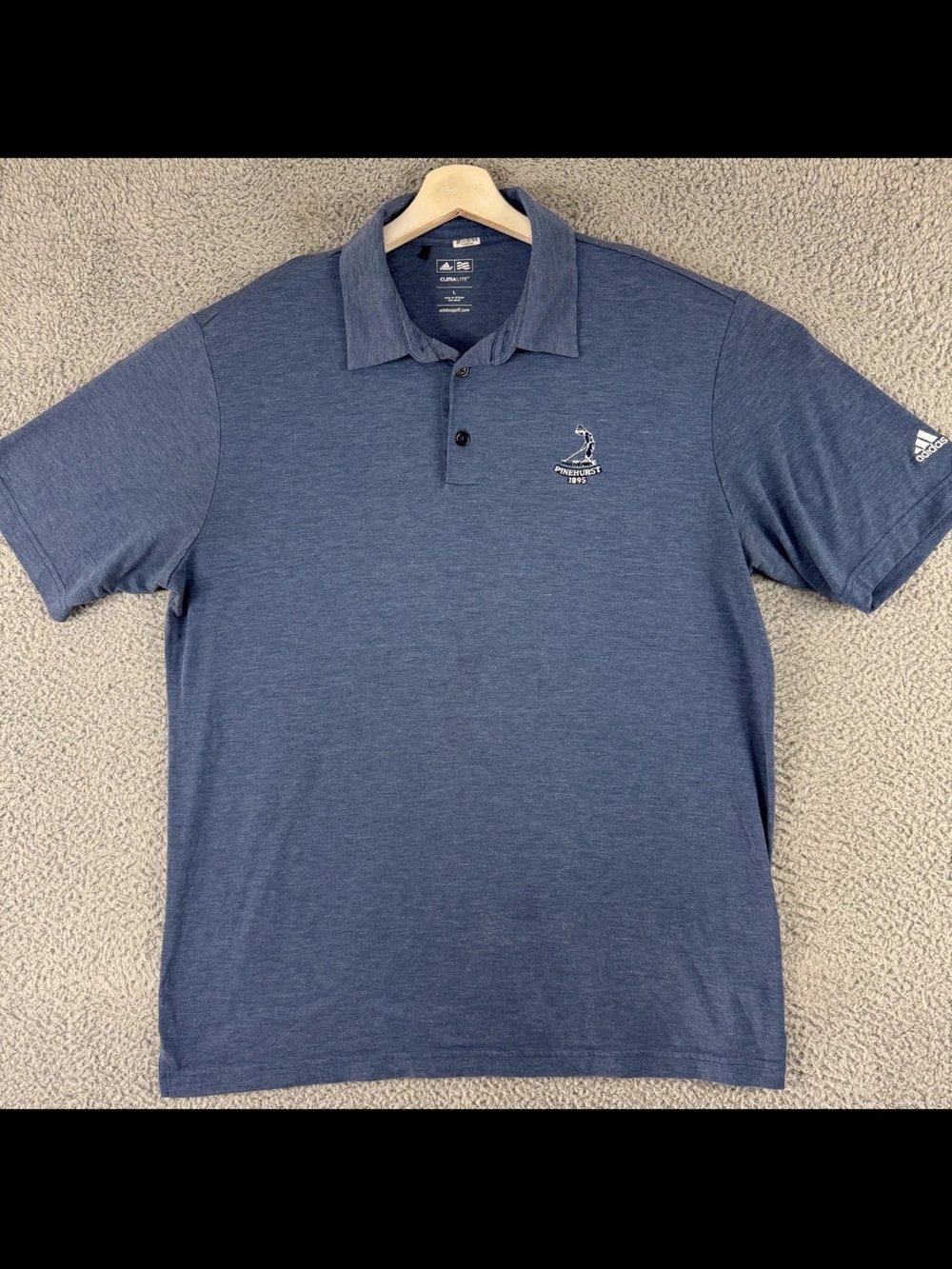 Adidas Pinehurst Men’s Blue Golf Polo Shirt